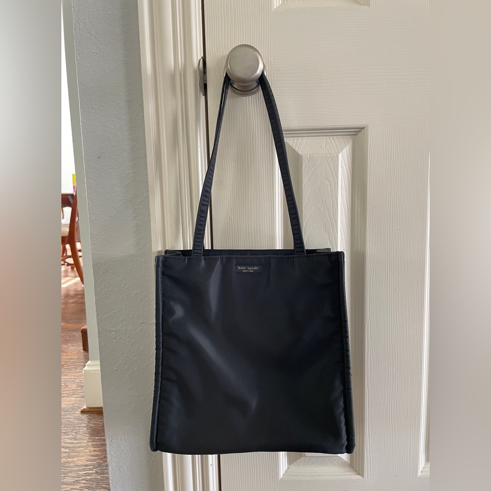 Vintage 90s Black Nylon Kate Spade Tote